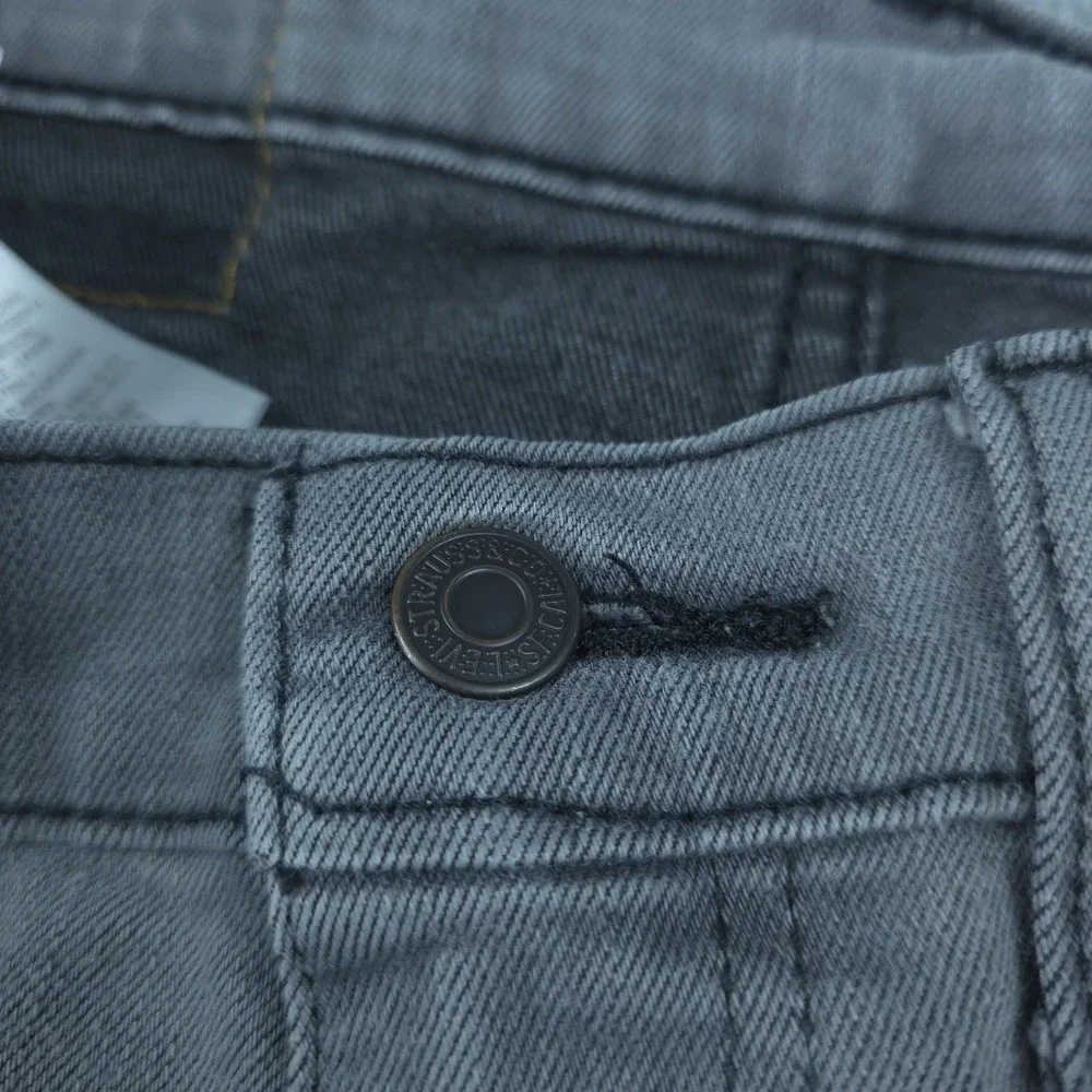 Levis 511 Jeans Mens 29x30 Gray Slim Tapered Charcoal Wash Denim Tag 29x32